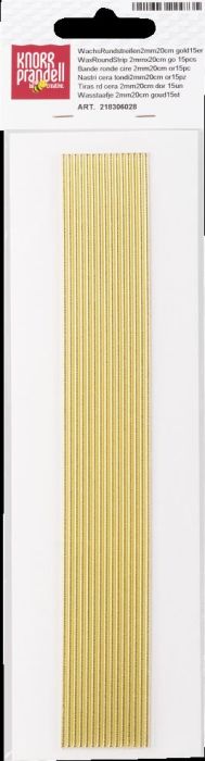 Wax Stripes 200 mm Ø 2 mm gold-coloured gloss - Восъчни ленти, Злато гланц, 2мм. х 200мм.