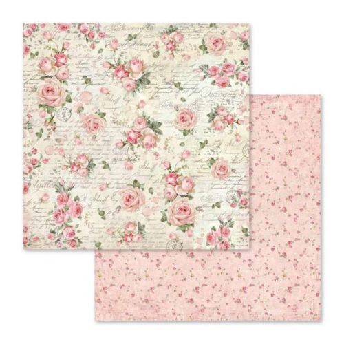 Stamperia, Little Roses and Scriptures Paper Sheets -Дизайнерски скрапбукинг картон 30,5 х 30,5 см. 