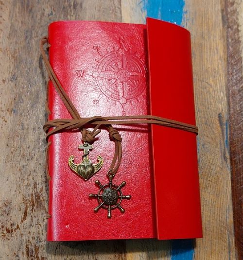 VINTAGE JAP NOTEBOOK - бележник 18х12cм MARINE RED