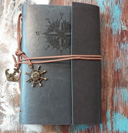 VINTAGE JAP NOTEBOOK - бележник 18х12cм MARINE DARK GRAY