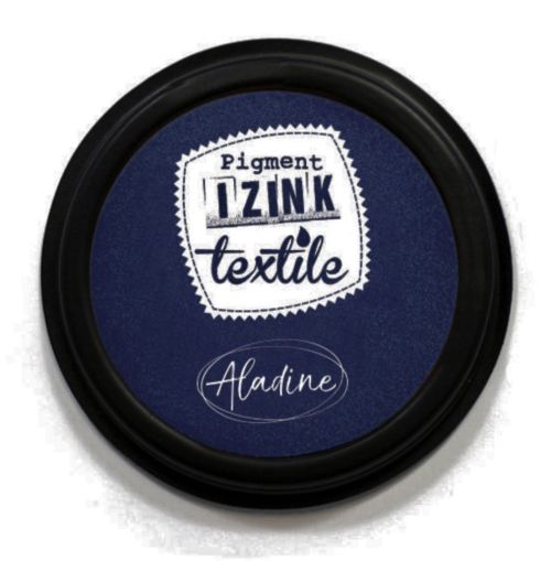 IZINK TEXTILE Made in France - Пигментен тампон за отпечатване върху текстил - СИН/ИНДИГО
