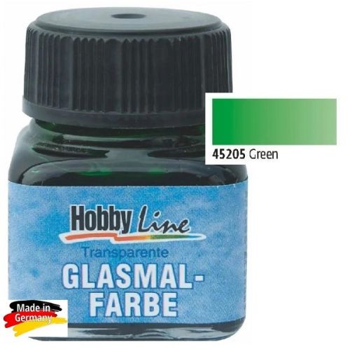 Hobbyline GLASMALFARBE - Витражна боя за стъкло и др. 50 мл. - ЗЕЛЕНА