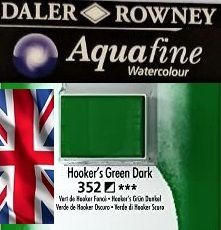 ROWNEY AQUAFINE Watercolour PAN - Акварел на кубче # HOOKERS GREEN DARK