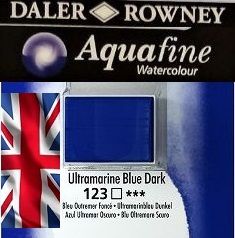 ROWNEY AQUAFINE Watercolour PAN - Акварел на кубче # ULTRAMARINE BLUE DARK