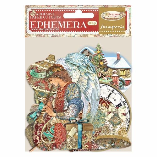 Ephemera - Christmas Greetings -  Kомплект самозалепващи хартиени елементи - 16 х 16 см.