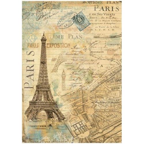 STAMPERIA - Around the world Paris - Оризова декупажна хартия A4
