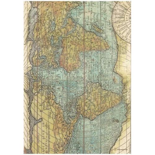 STAMPERIA - Around the world map - Оризова декупажна хартия A4