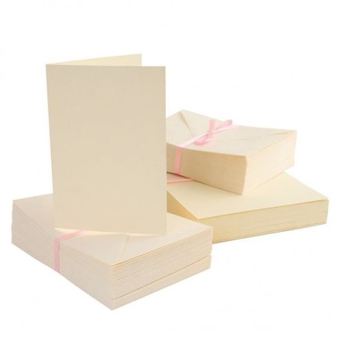 A6 Cards & Envelopes Cream (100pk) - A6  картички и пликове 100 бр. - КРЕМ