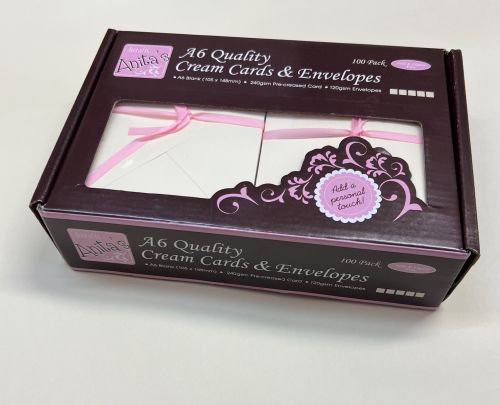 A6 Cards & Envelopes Cream (100pk) - A6  картички и пликове 100 бр. - КРЕМ