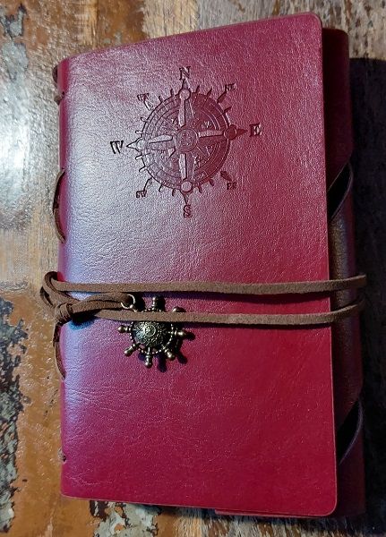 VINTAGE JAP NOTEBOOK A6 - бележник 10х14cм MARINE DARK RED
