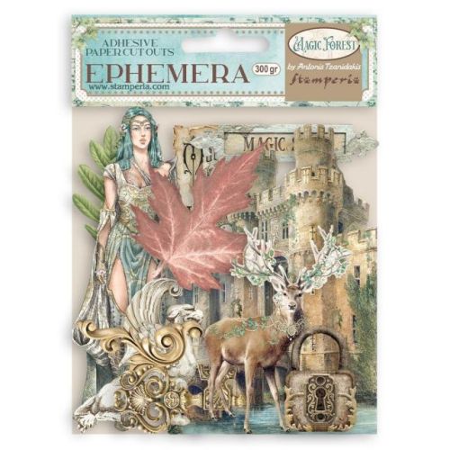 Ephemera - Magic Forest -  Kомплект самозалепващи хартиени елементи - 16 х 16 см.