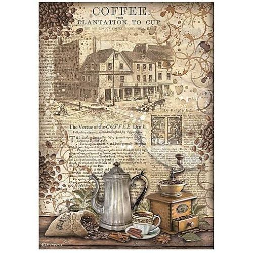 STAMPERIA - Coffee and Chocolate grinder - Оризова декупажна хартия A4