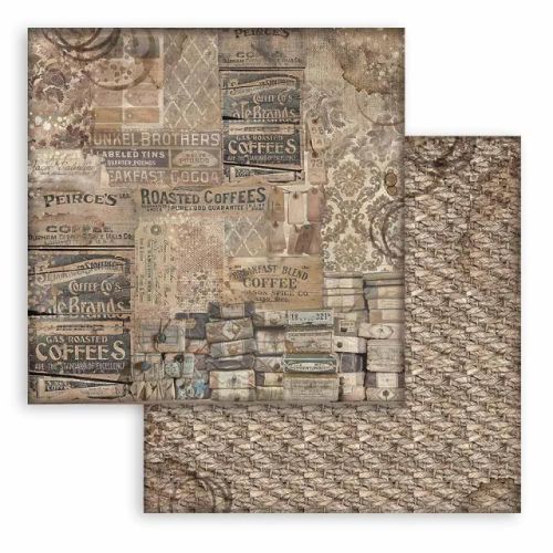 STAMPERIA, COFFEE AND CHOCOLATE PATTERN 12x12 Inch Paper Sheets