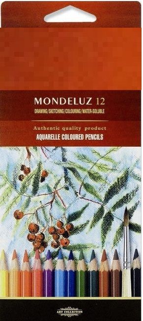 MONDELUZ AQUARELL 12 - Фини акварелни моливи 12цв