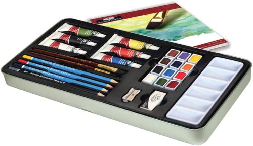 Deluxe watercolour TIN set - Комплект за акварелна техника