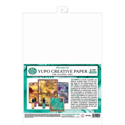Yupo Creative Paper - Синтетична водоустойчива хартия А4 230г / 5 листа