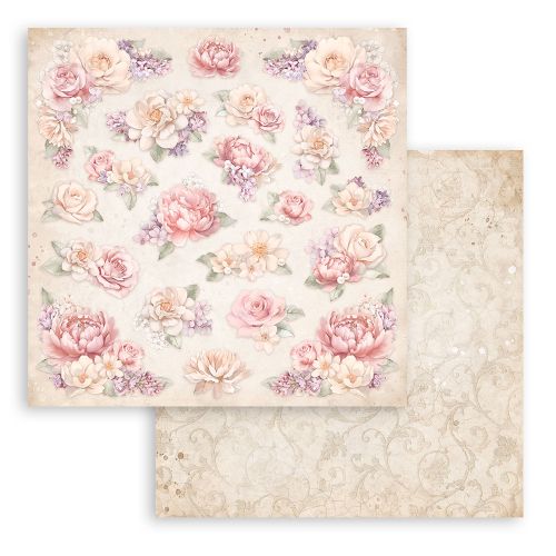 STAMPERIA, Romance Forever floral pattern 12x12 Inch Paper Sheets