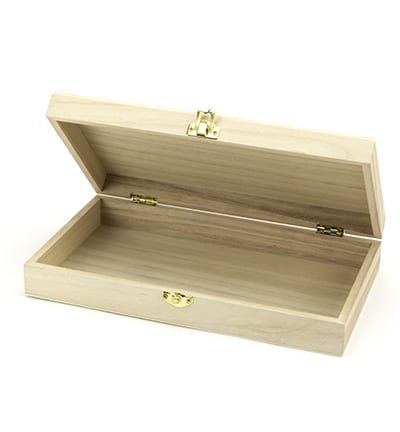BOX WOODEN - Дървена кутия  19 x 11.5 x 3.5 cm.