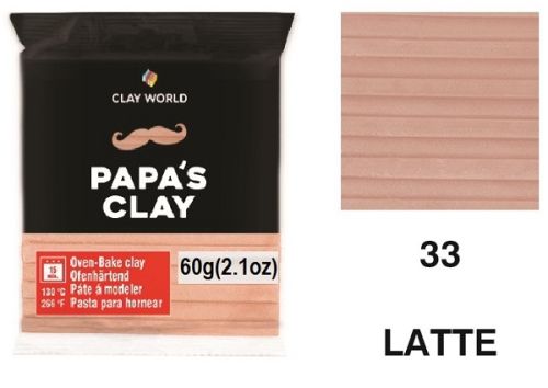 PAPA'S CLAY 60g - Полимерна глина LATTE 33