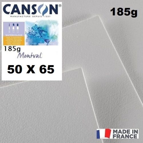 CANSON WATERCOLOUR PAPER CP 185g - АКВАРЕЛНА ХАРТИЯ MONTVAL 50X65cm