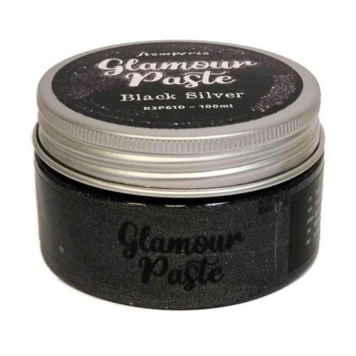 Glamour Paste ml 100 - Глитер структурна  паста - 100 мл. Сребристо черно