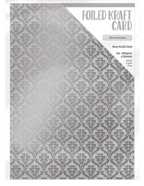 Craft Perfect • Foiled kraft card A4 280g Damask