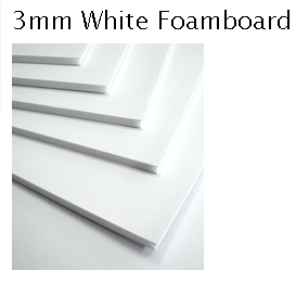 DR, FOAM BOARD WHITE  102x76 cm - ПЕНОКАРТОН  3мм. за макети и др.