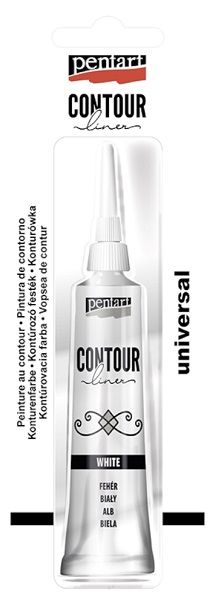 PENTART- Contour liner, White