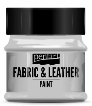 PENTART - FABRIC & LEATHER PAINT, 50 ml. - Silver
