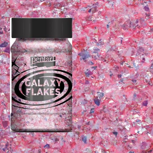 PENTART - GALAXY FLAKES, 15 gr. - Eris pink