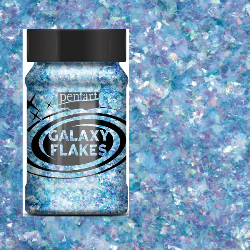PENTART - GALAXY FLAKES, 15 gr. - Uranus blue