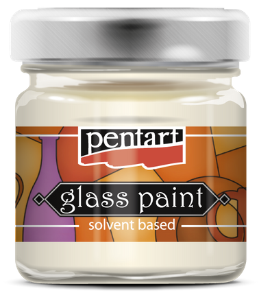 PENTART - GLASS PAINTS solvent 30 ml - WHITE
