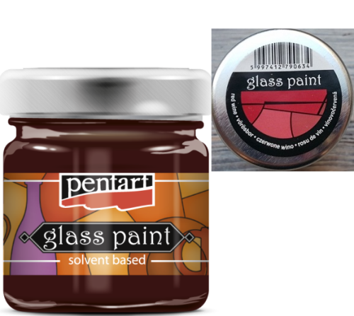 PENTART - GLASS PAINTS solvent 30 ml - Magenta