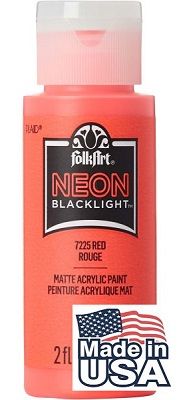 FolkArt • Neon Blacklight Red 