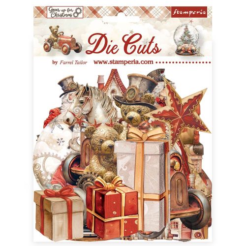 3D Die cuts assorted - Gear up for Christmas - 3D комплект хартиени елементи - 15 х 15 см.