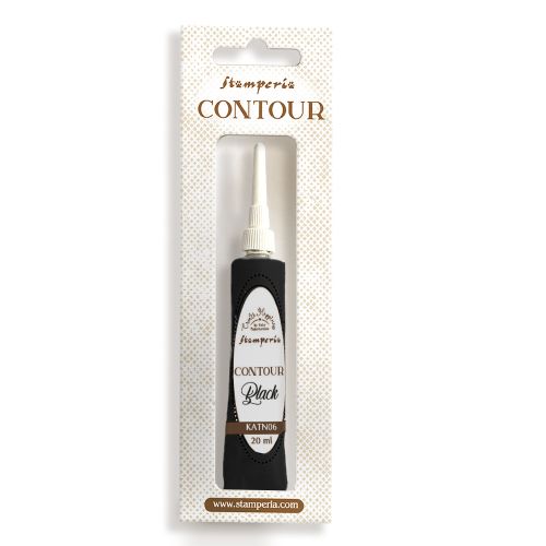 Универсален Контур STAMPERIA  - Contour liner ml 20 - Black