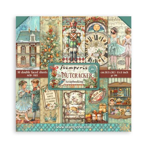 SCRAPBOOKING SMALL PAD 10 SHEETS CM 20,3X20,3 (8"X8") - The Nutcracker