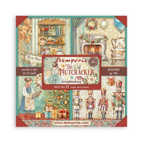 STAMPERIA 22 Pack - Single face - The Nutcracker - Дизайнерски блок 12"x12" 