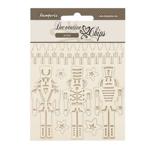 Decorative Chips The Nutcracker soldiers - Чипборд 3D елементи 14 х 14 см.