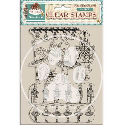 Acrylic stamp cm 14x18 - The Nutcracker ballet and soldiers