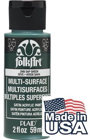 Multi-Surface Satin Acrylic Paints - Sap Green