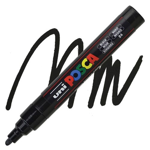 ACRYLIC MARKER POSCA PC-5M MEDIUM BLACK