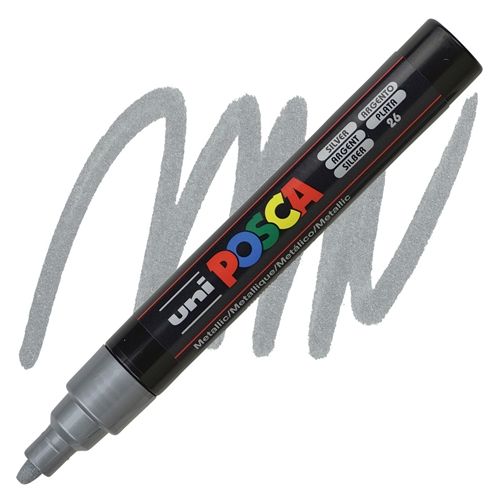 ACRYLIC MARKER POSCA PC-5M MEDIUM SILVER