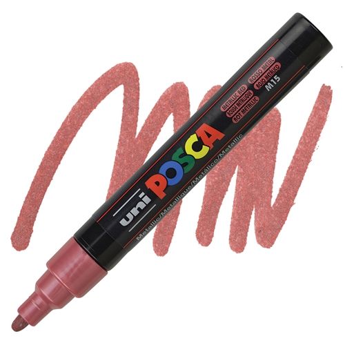 ACRYLIC MARKER POSCA PC-5M MEDIUM METALLIC RED