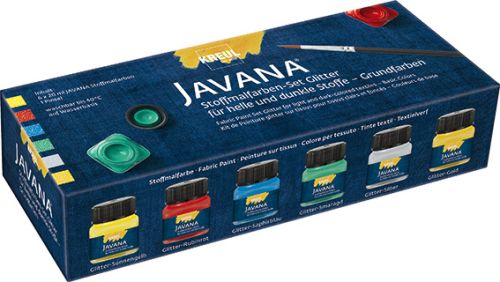 # JAVANA GLITTER EFFEKT - К-кт брокатени бои за рисуване върху текстил № 92250