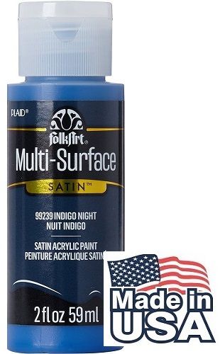 Multi-Surface Satin Acrylic Paints - Indigo Night