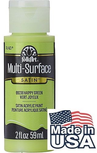 Multi-Surface Satin Acrylic Paints - Happy Green