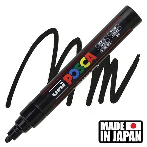 ACRYLIC MARKER POSCA PC-5M MEDIUM BLACK