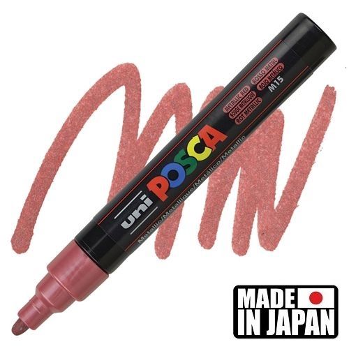 ACRYLIC MARKER POSCA PC-5M MEDIUM METALLIC RED