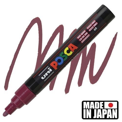 ACRYLIC MARKER POSCA PC-5M MEDIUM WINE RED